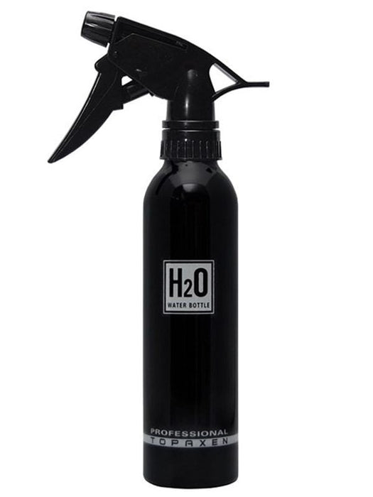 Soft N Style Aluminum Spray Bottle H2O Aluminum Bottle "Black" 10oz