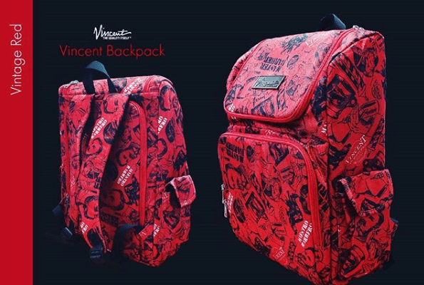 Vincent-Yanaki Backpack Vincent Barber Backpack - Vintage Red #VT10301