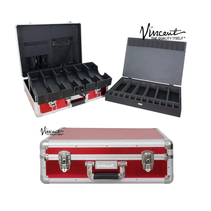 Vincent-Yanaki Barber Case Vincent Barber Master Case Large Red #VT10142-RD
