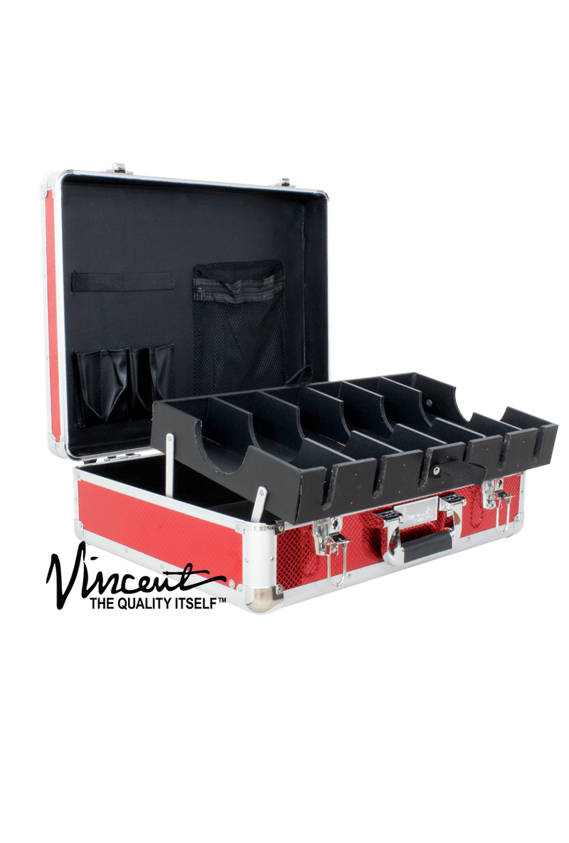 Vincent Barber Master Case Large Red #VT10142-RD — Vip Barber Supply
