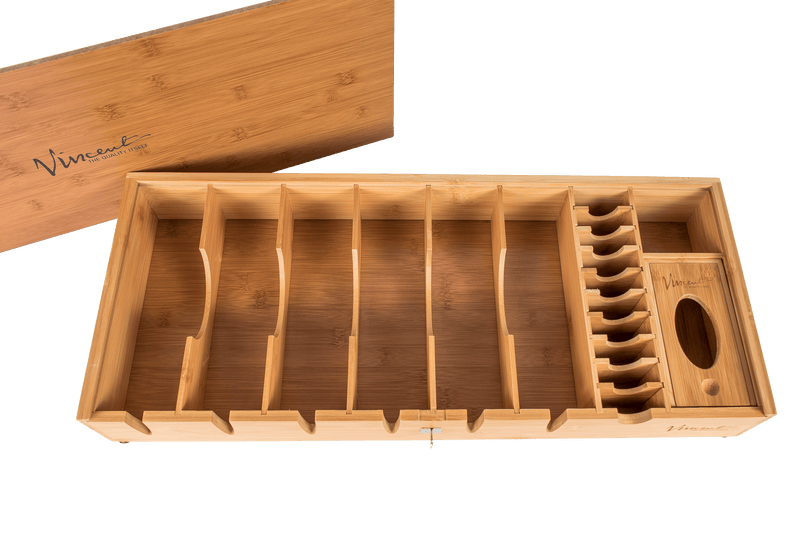 Vincent-Yanaki Barber Tray Vincent Bamboo Counter Top Tray Updated Edition