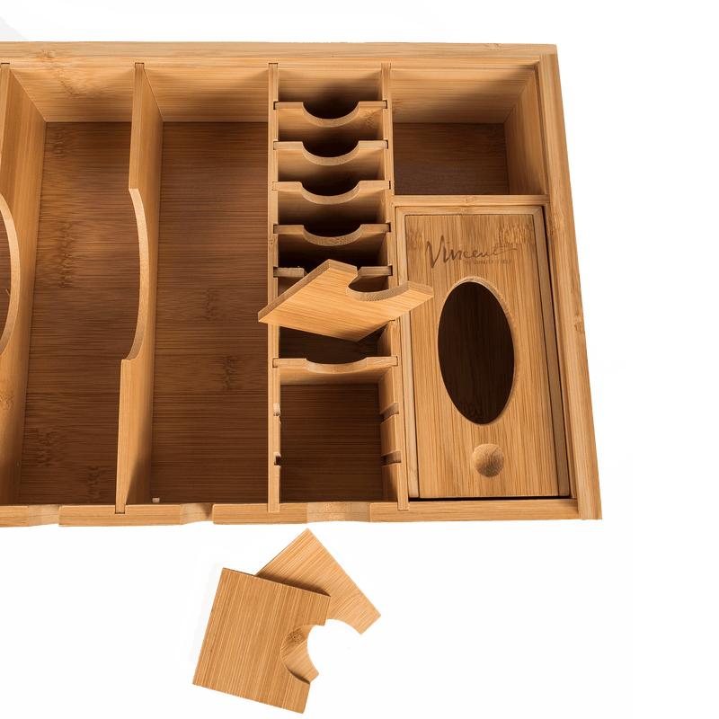 Vincent-Yanaki Barber Tray Vincent Bamboo Counter Top Tray Updated Edition