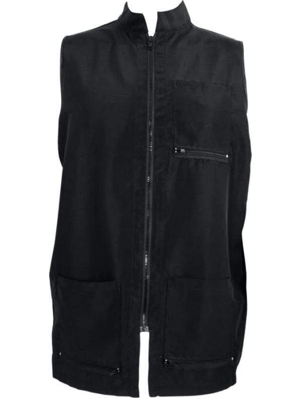 Vincent-Yanaki Barber Vest Vincent China Collar Vest Black M-L (VT2351)