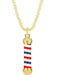 Vip Barber Supply  Kashi Barber Pole Pendant  luxurious Long Chain & Necklace Gold